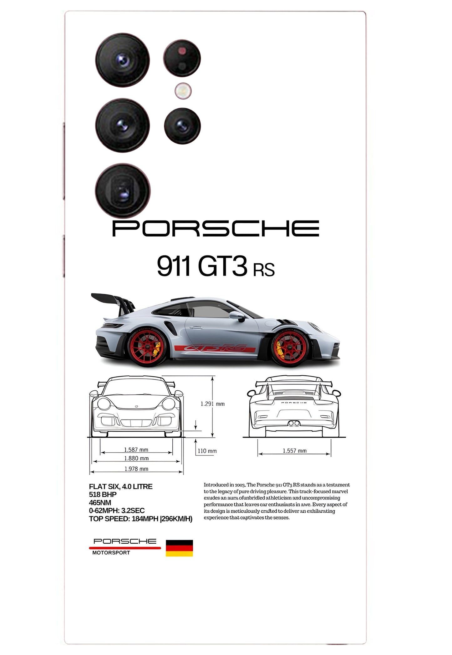 Porsche 911 V Mobile Transparent Skin