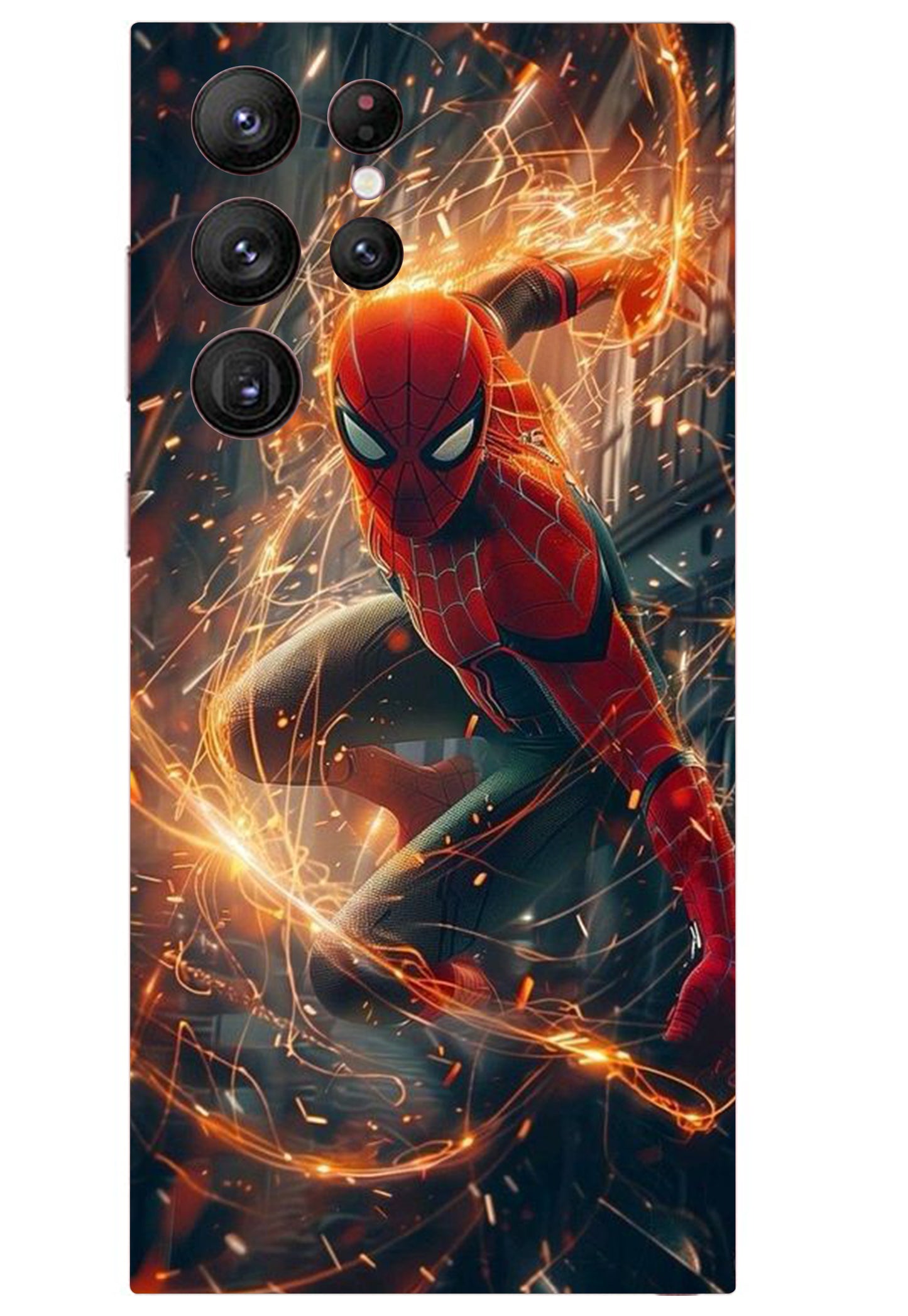 Sider-Man Fire Marvel Mobile Skin 3M Material
