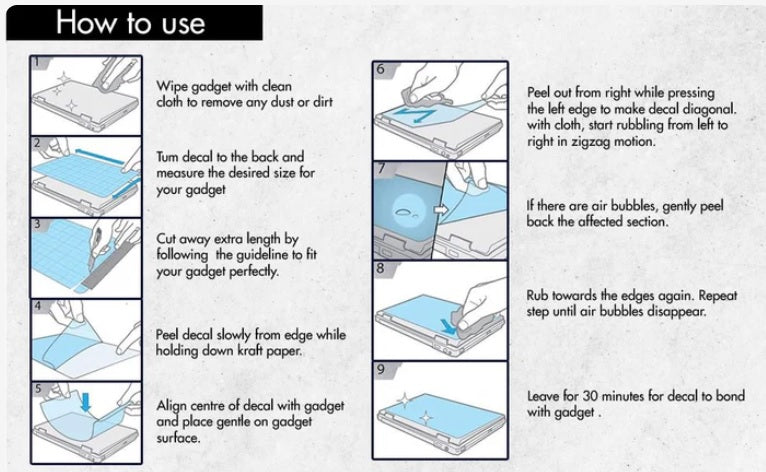 Abstract Color Hex Laptop 3M Material Skins