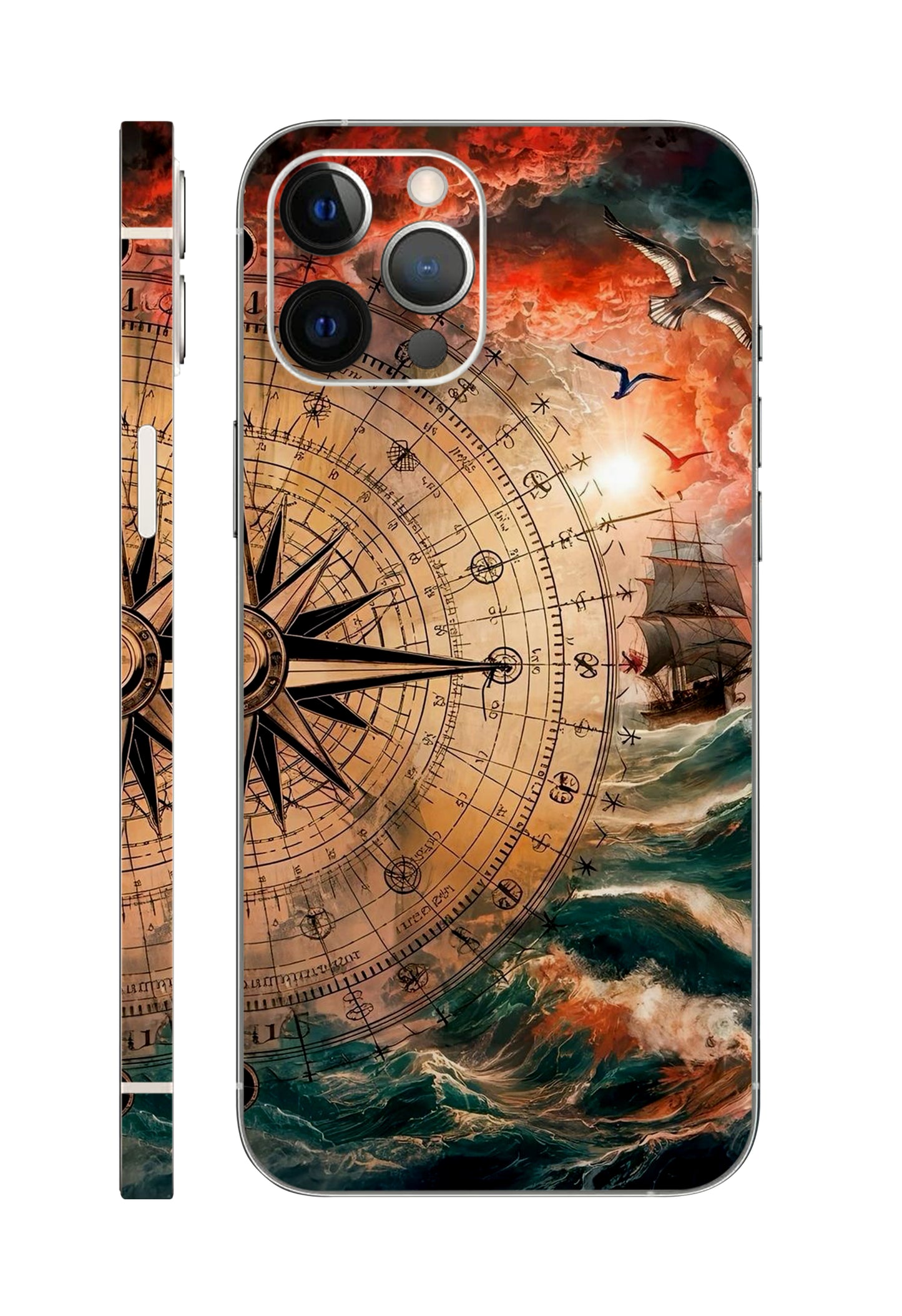 Compass Abstract Design Mobile Skin 3M Material