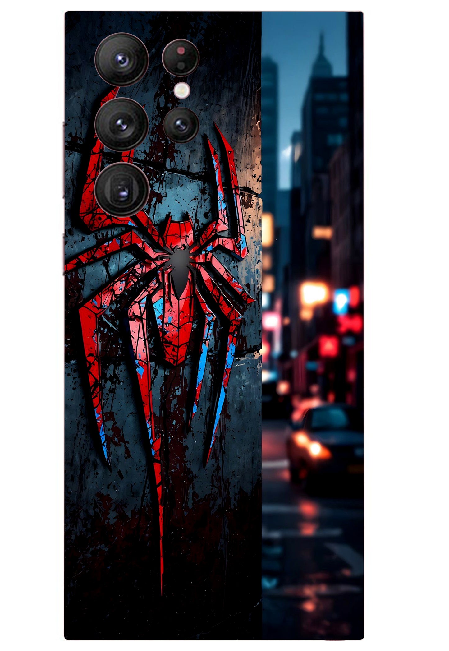 Black-Red Sipder Marvel Mobile Skin 3M Material