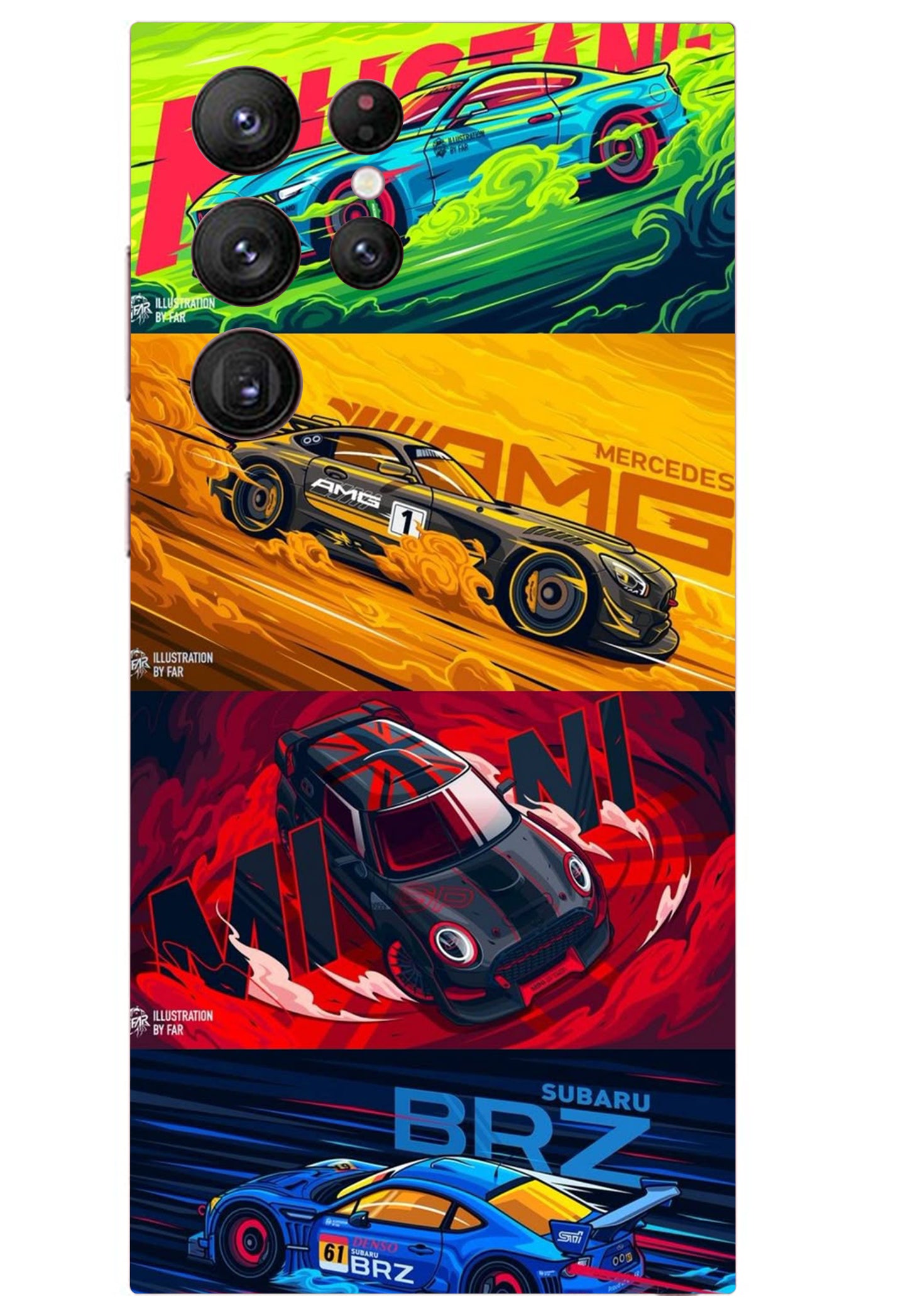 Sports Cars Design Mobile Skin 3M Material