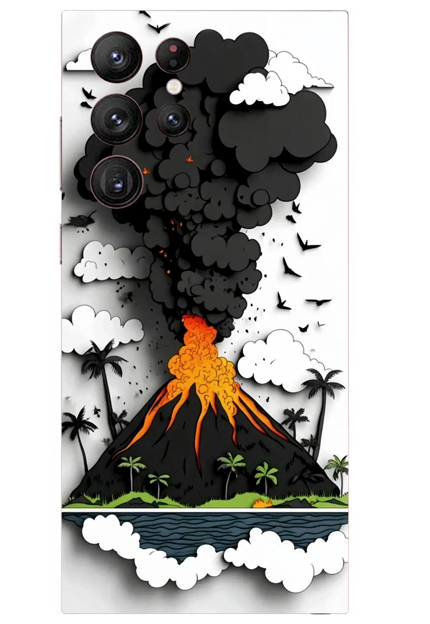 Volcano Abstract Design Mobile Skin 3M Material