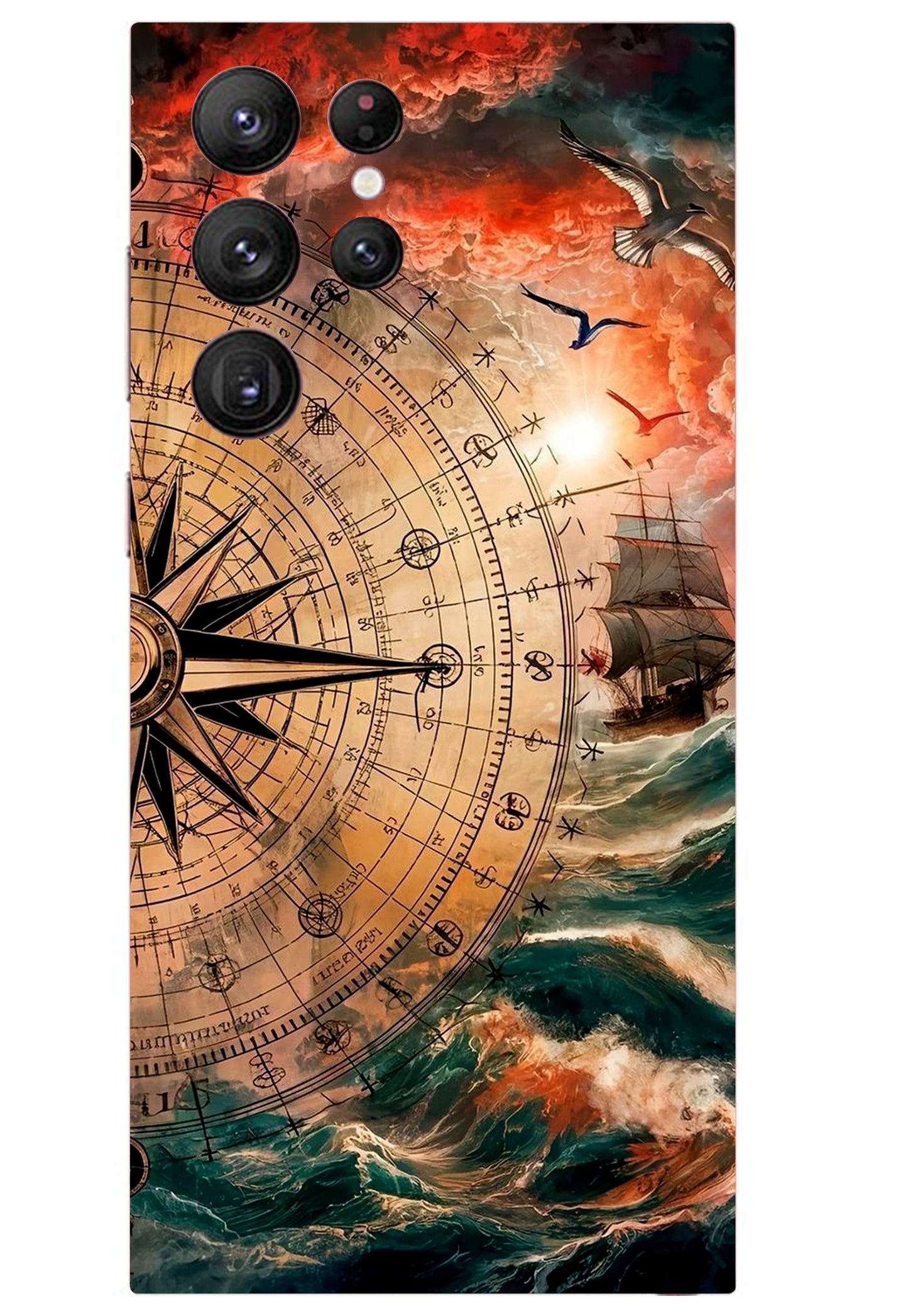 Compass Abstract Design Mobile Skin 3M Material