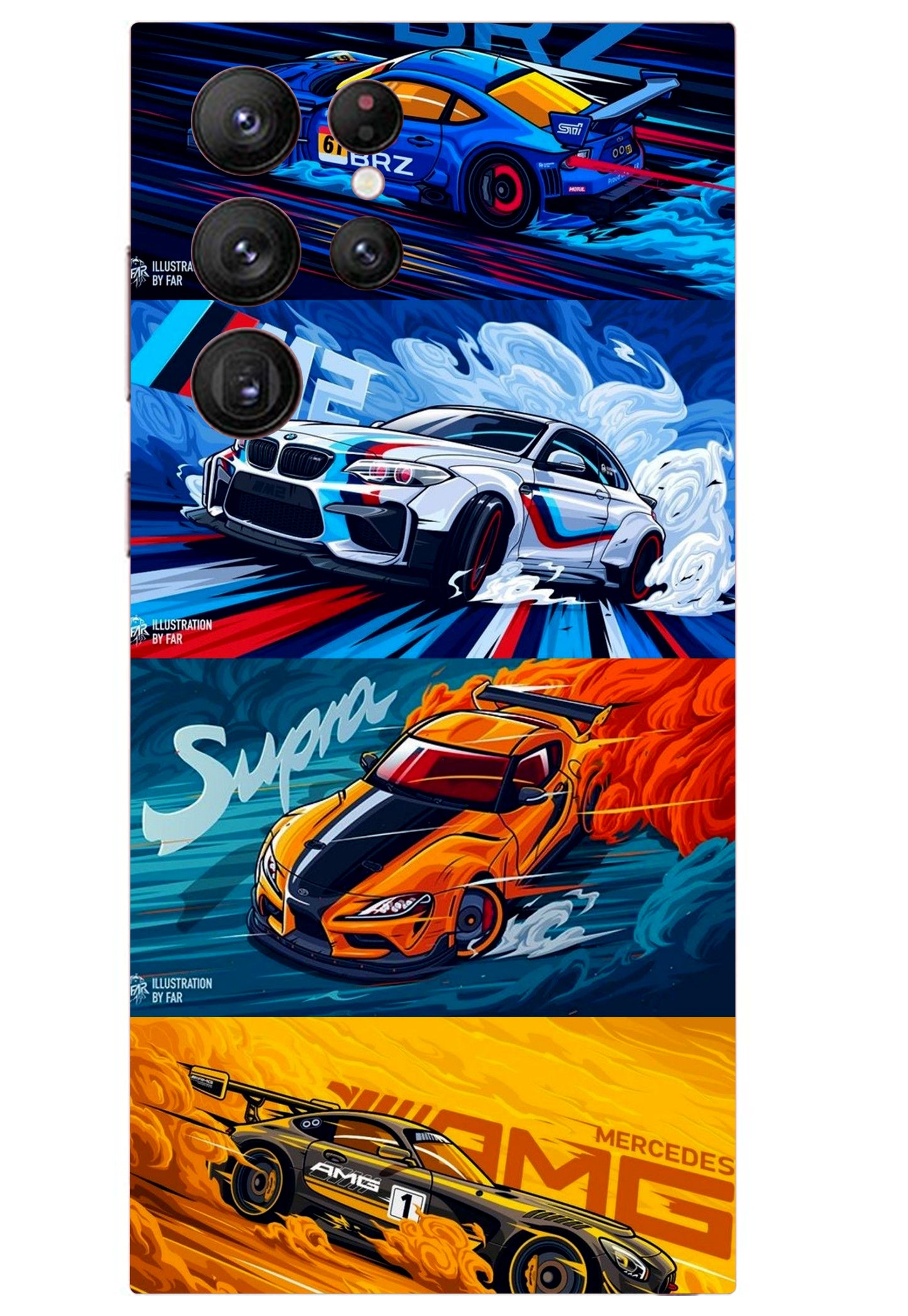 Sports Cars Design Mobile Skin 3M Material