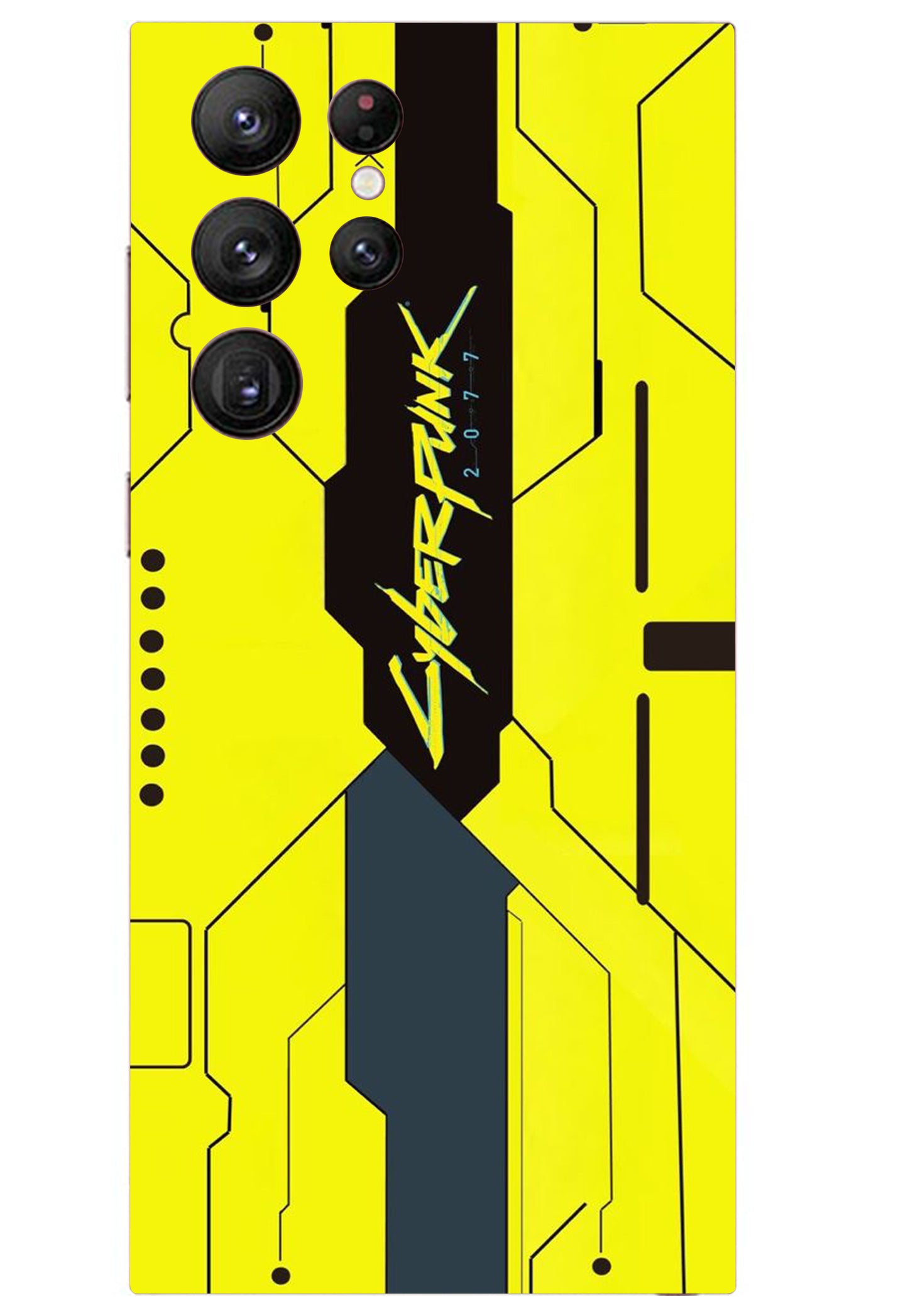 Cyberpunk Yellow Abstract Design Mobile Skin 3M Material