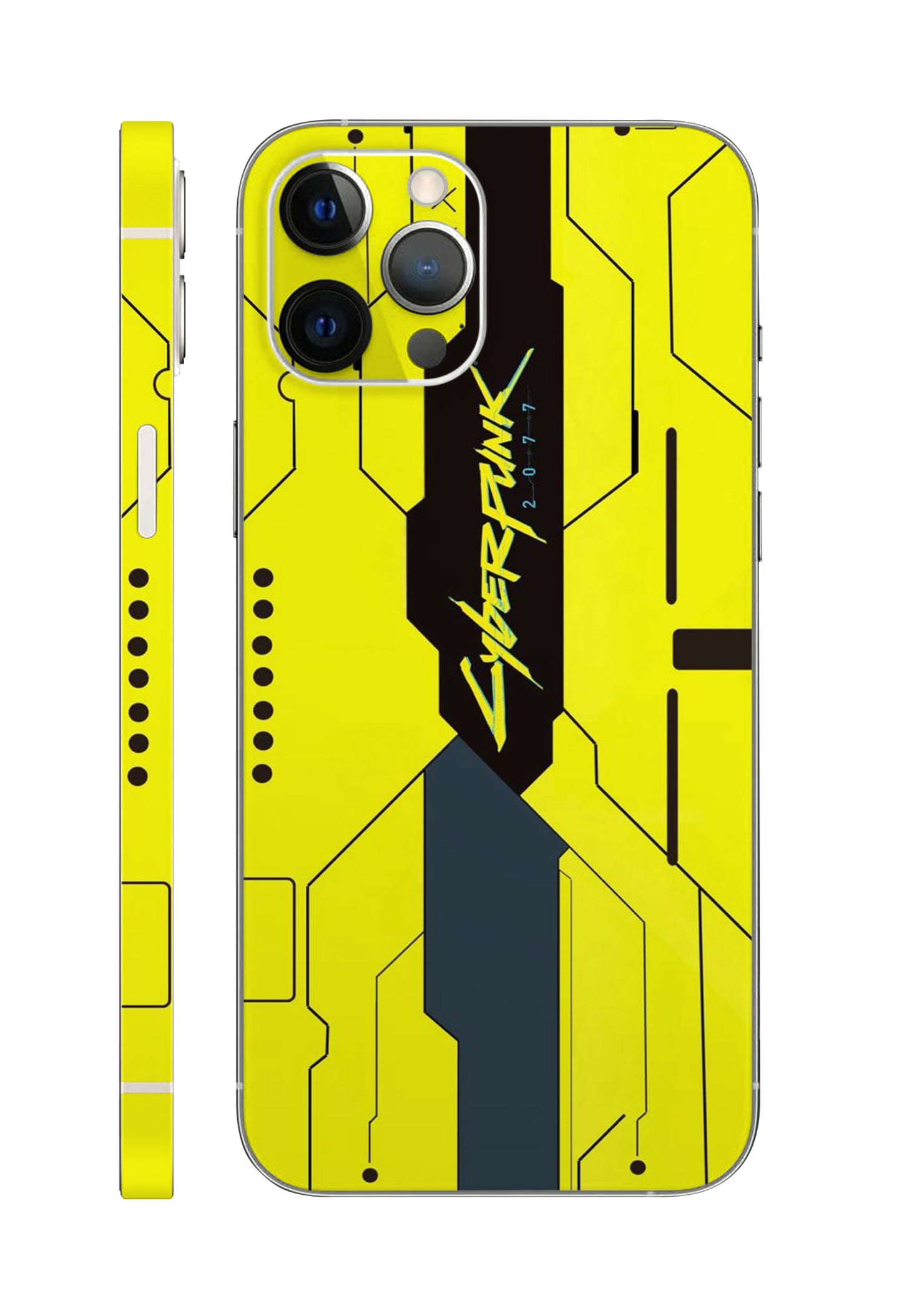 Cyberpunk Yellow Abstract Design Mobile Skin 3M Material