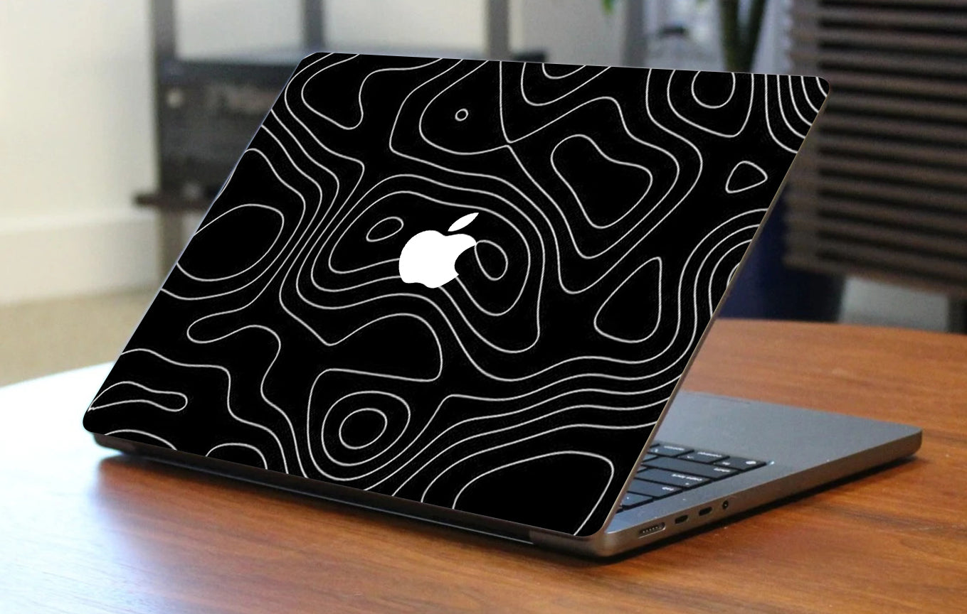 Topology B/W Wave Laptop 3M Material Skins