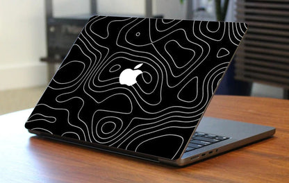 Topology B/W Wave Laptop 3M Material Skins