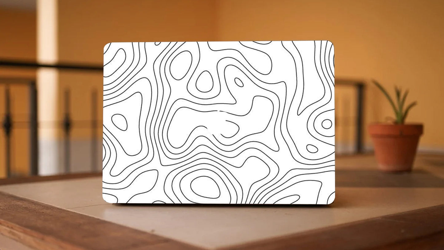 Topology B/W Wave Laptop 3M Material Skins