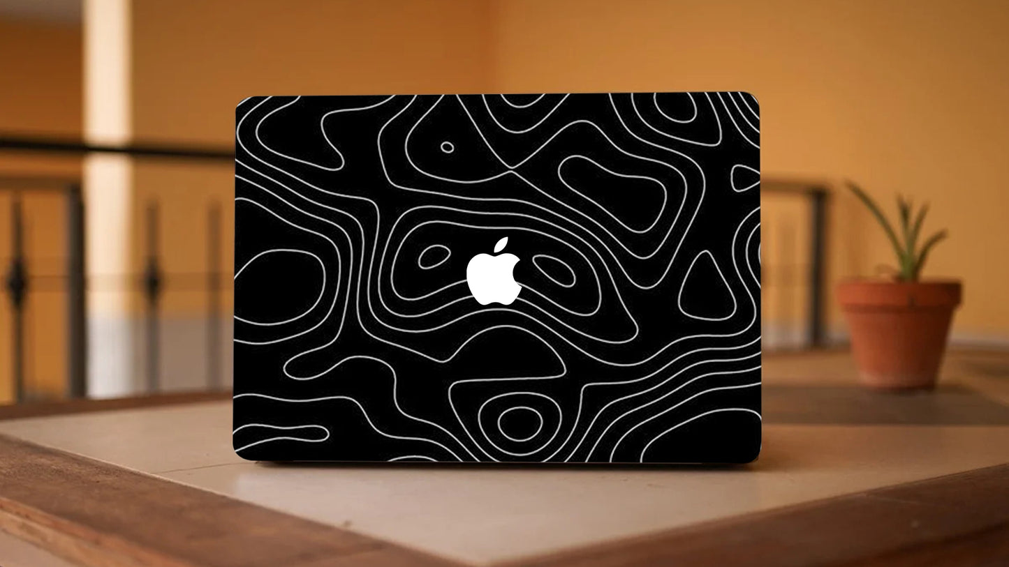 Topology B/W Wave Laptop 3M Material Skins
