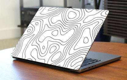 Topology B/W Wave Laptop 3M Material Skins