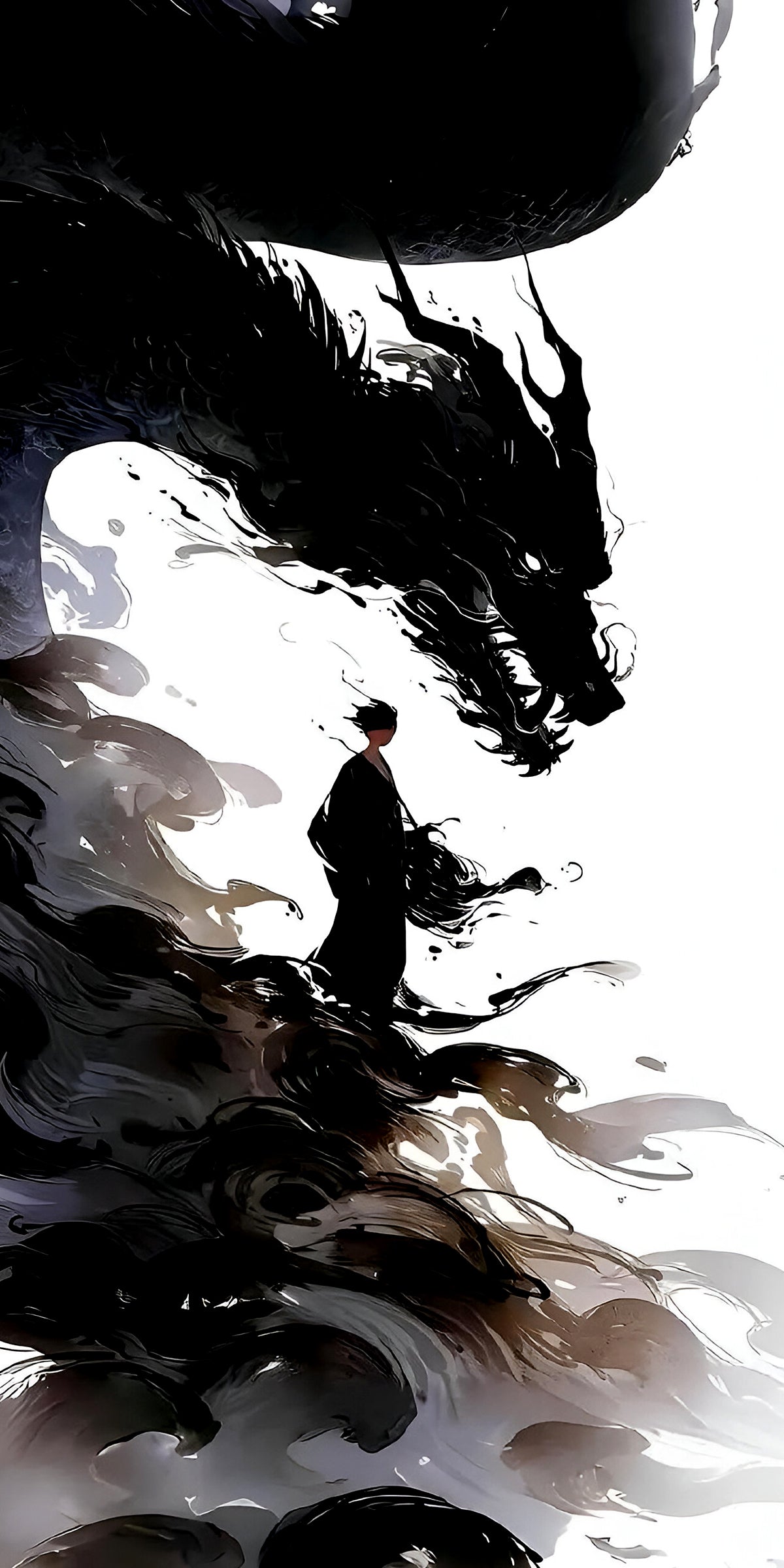 Worrier Dragon BW Mobile Skin 3M Premium Material