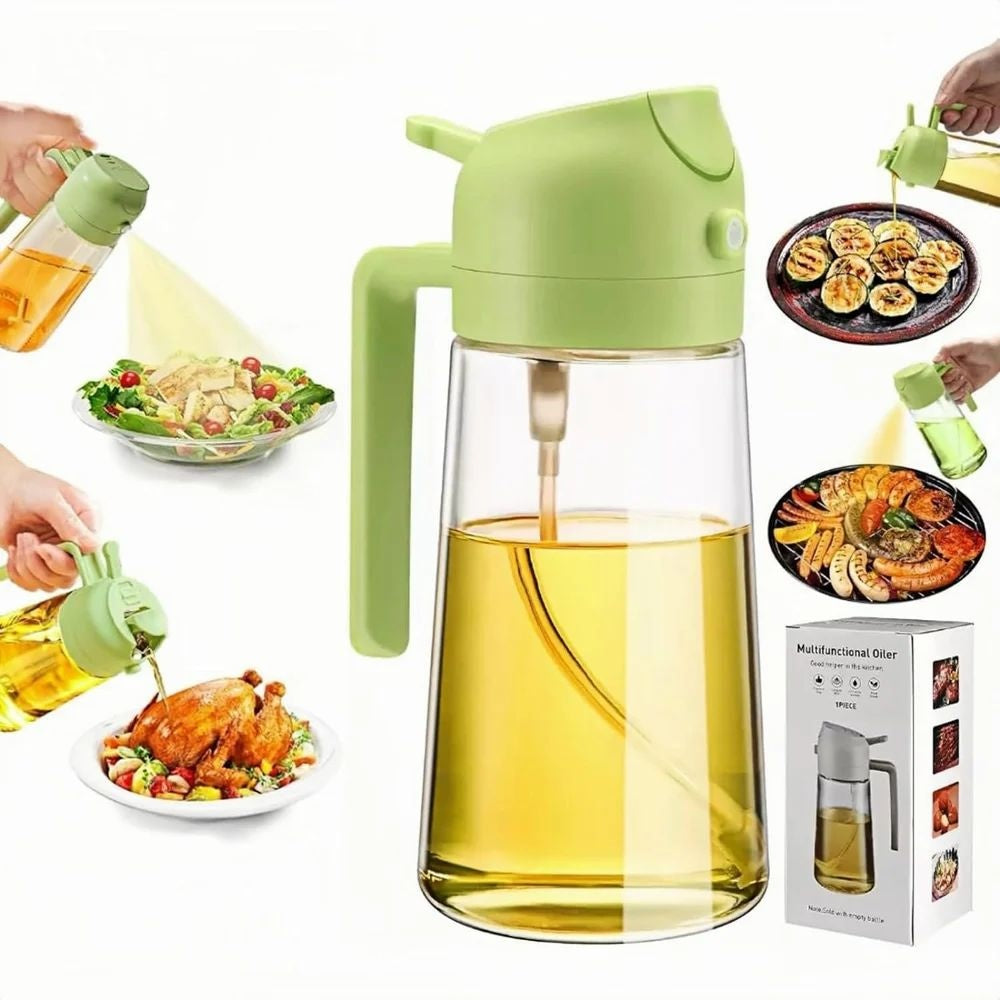 Kitchen 2 in 1 Olive Oil Dispenser and Oil Sprayer - 500ml 1 Pcs