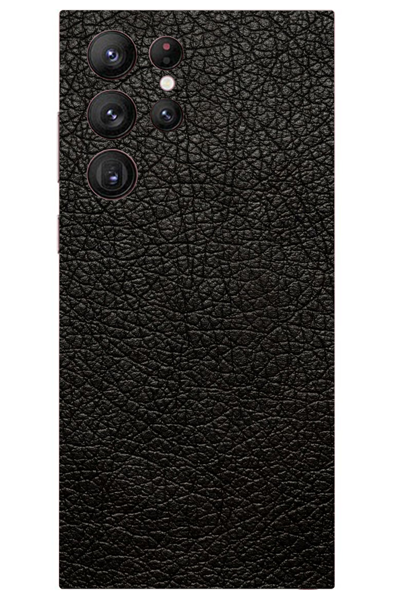 Black Leather 3M Premium Material Mobile Skins