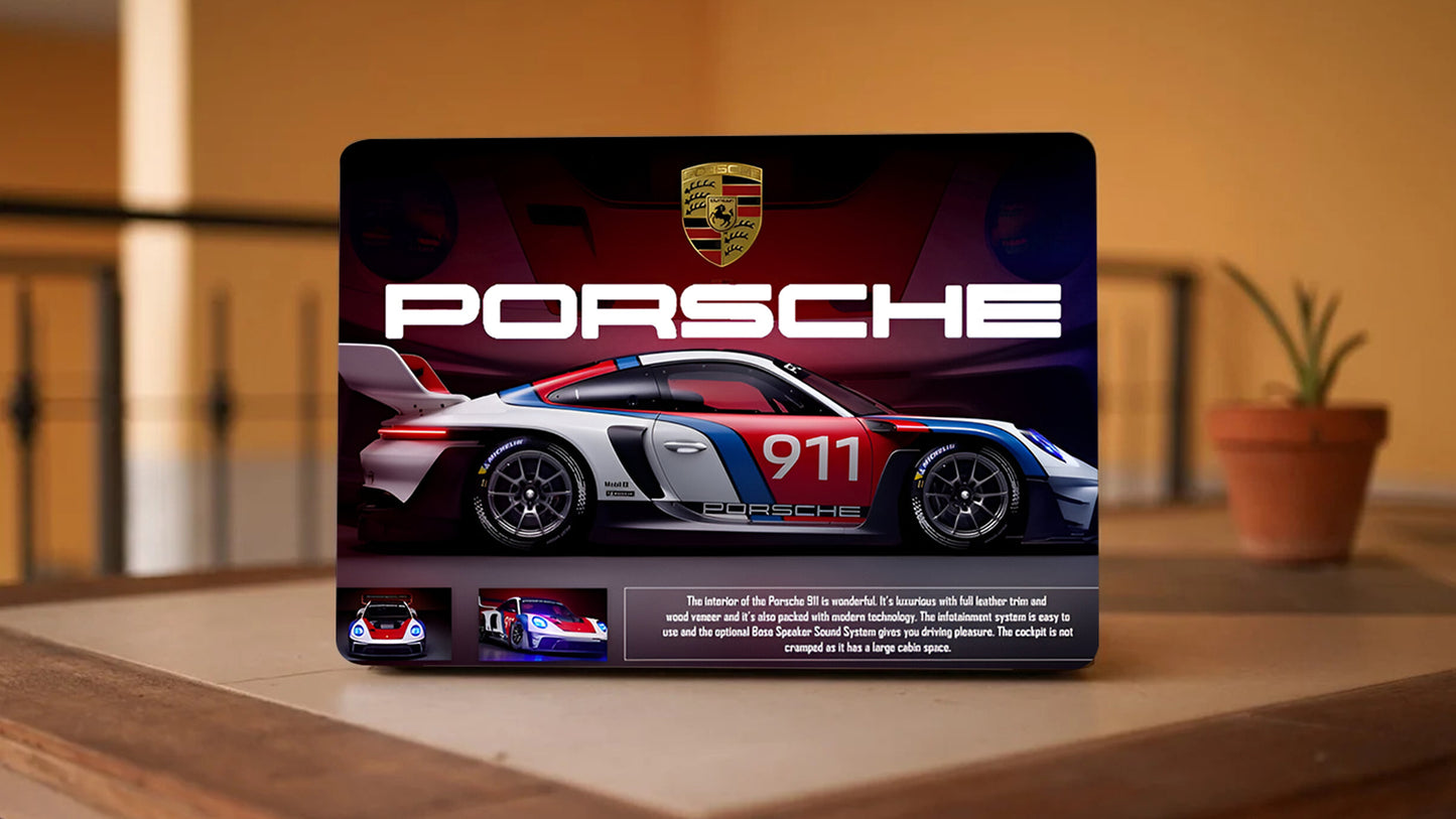 Porsche Car Laptop 3M Premium Skins