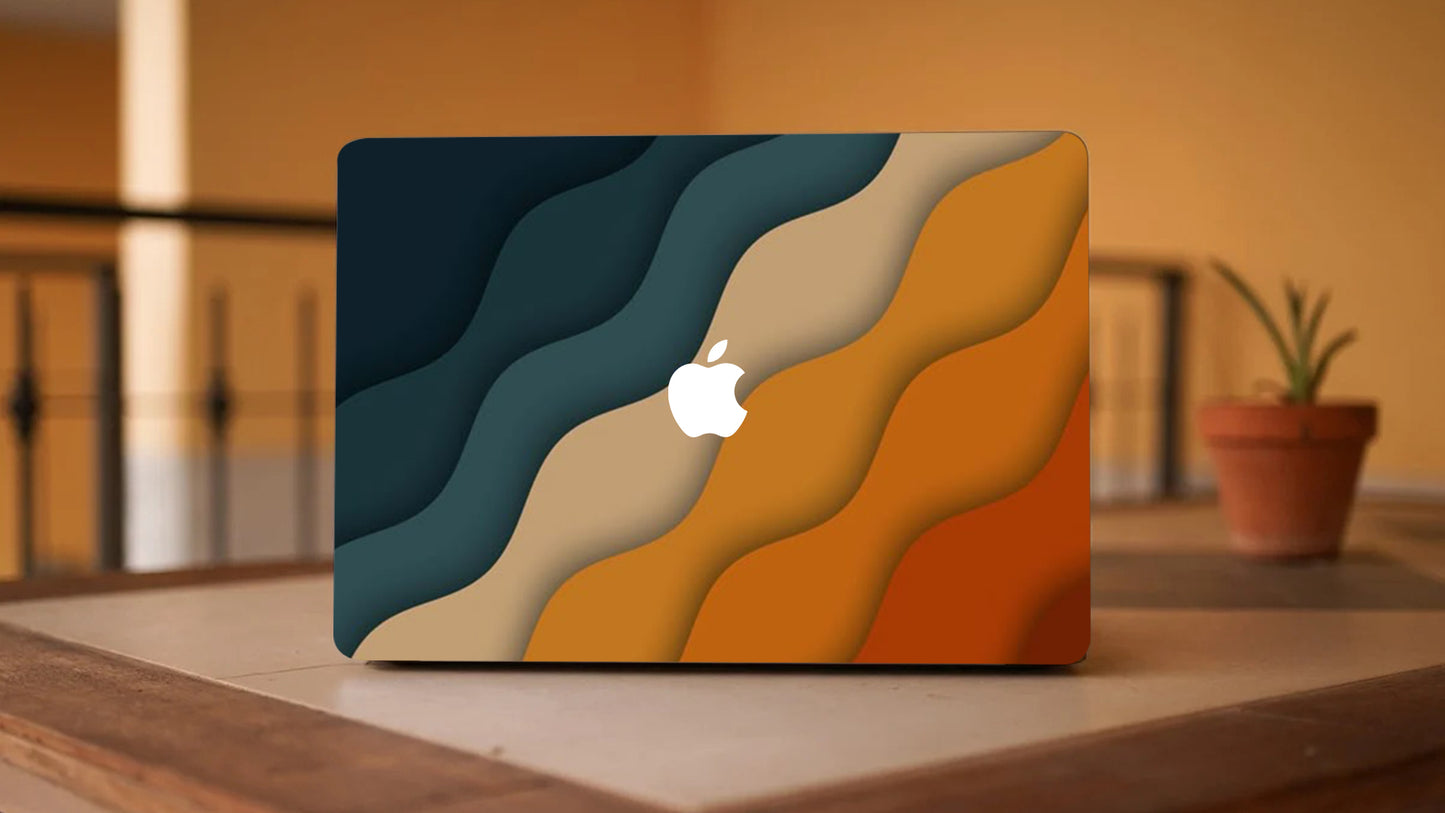 Blue & Orange Abstract Laptop 3M Premium Skins