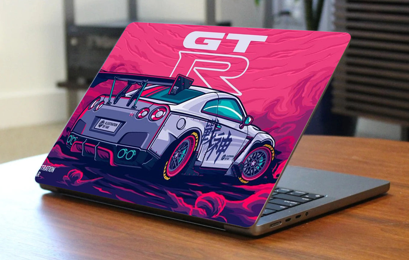 GTR R35 In Red Smoke Laptop 3M Premium Skins